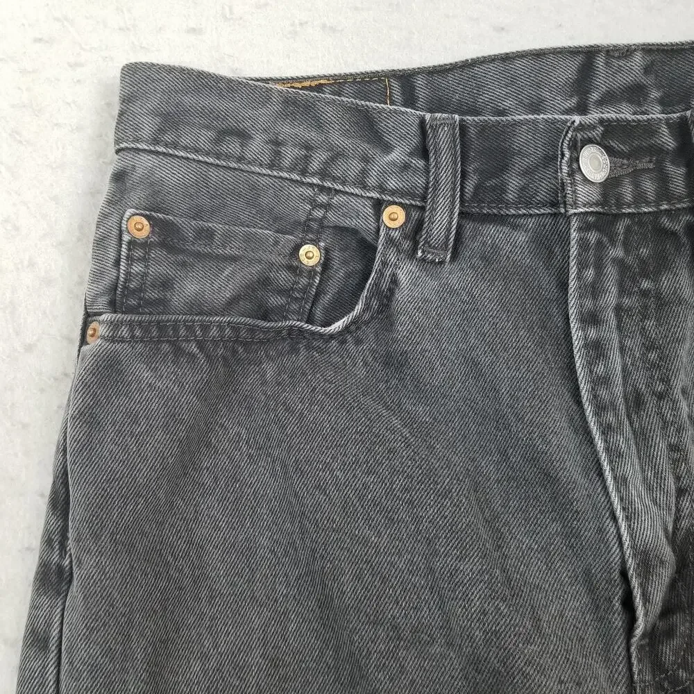 Levis 550 Relaxed Fit Jeans Mens 33x30 Gray Charcoal‎ Wash Tapered Denim Pants